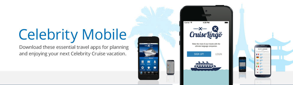 Suite of mobile apps from Celebrity cruises